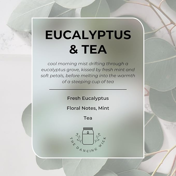 – Thank You Candle – Eucalyptus & Tea Scented Soy Wax – Gratitude Gift – Appreciation, Coworker, Client, Hostess – 8 oz, Hand-Poured – Made in the USA (Thank You)