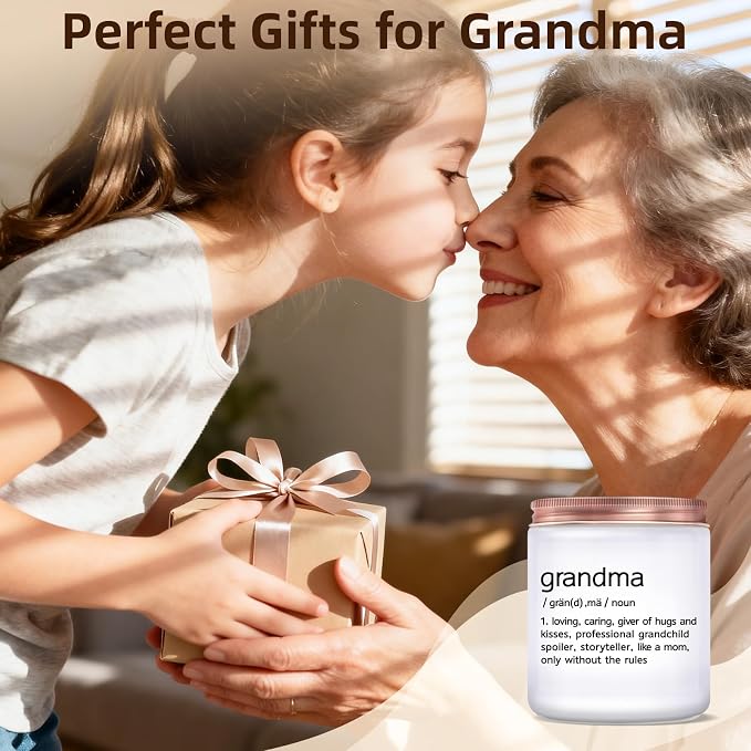 Gifts for Grandma, Grandma Birthday Christmas Mother's Day Gifts, First Time Grandma’s Gift from Granddaughter Grandson - Lavender Scented Candle