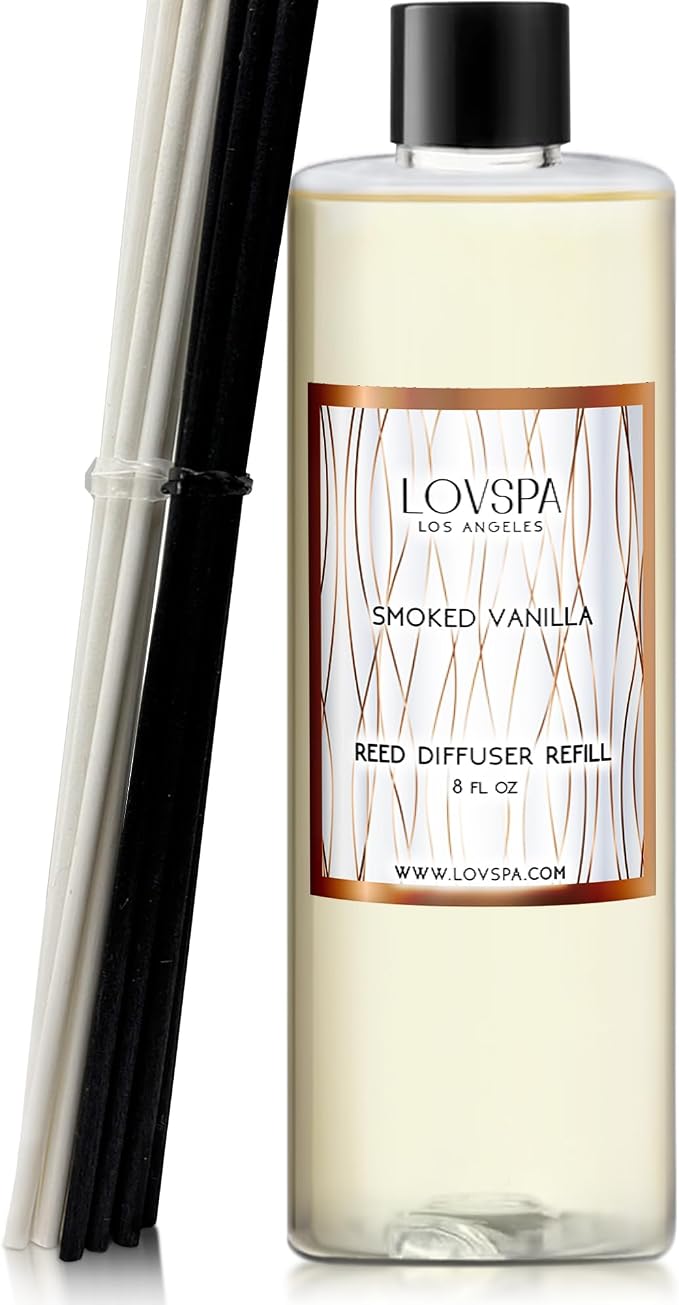 Smoked Vanilla Diffuser Oil - Essential Oils for Diffuser Refill & Air Freshener Room Spray - Long-Lasting & Natural Home Fragrance, Scented Oil for Diffusers, USA Made, 8 oz