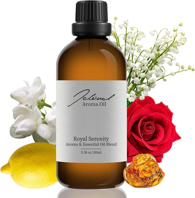 JCLOUD Royal Serenity Hotel Diffuser Oil Inspired by 5-Star Hotel Scent, Pure Aromatherapy Diffuser Oil with Lemon, Jasmine and Amber, Home Luxury & Hotel Scents for Diffuser - 100mL