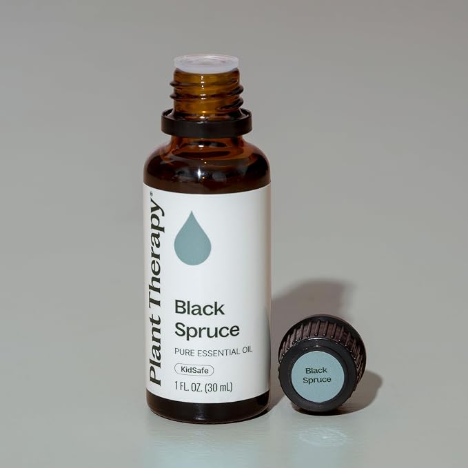 Plant Therapy Black Spruce Essential Oil 30 mL (1 oz) 100% Pure, Undiluted, Aromatherapy, Respiratory Support, Sore Muscle Relief