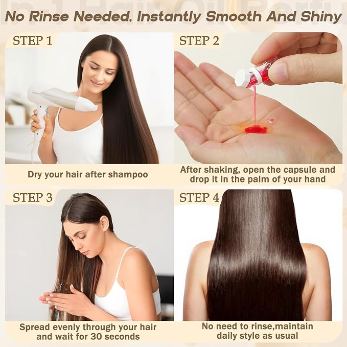 Hair Perfume Oil for Women, 40 Portable Bottles Hair Oil with 10 Scents, Hair Fragrance Gift Set, 2-in-1 Leave-In Hair Serum for Frizzy Dry Hair, Lightweight Non-Greasy, Long-Lasting Scent