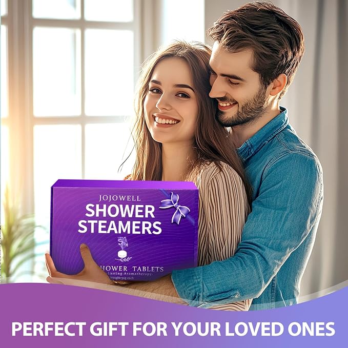 Lavender Shower Steamers Aromatherapy with Essential Oil - 12 Pack Birthday Gifts for Women Mom, Mothers Day Gifts for Mom Wife Grandma from Daughter, Home Spa Relaxation Self Care