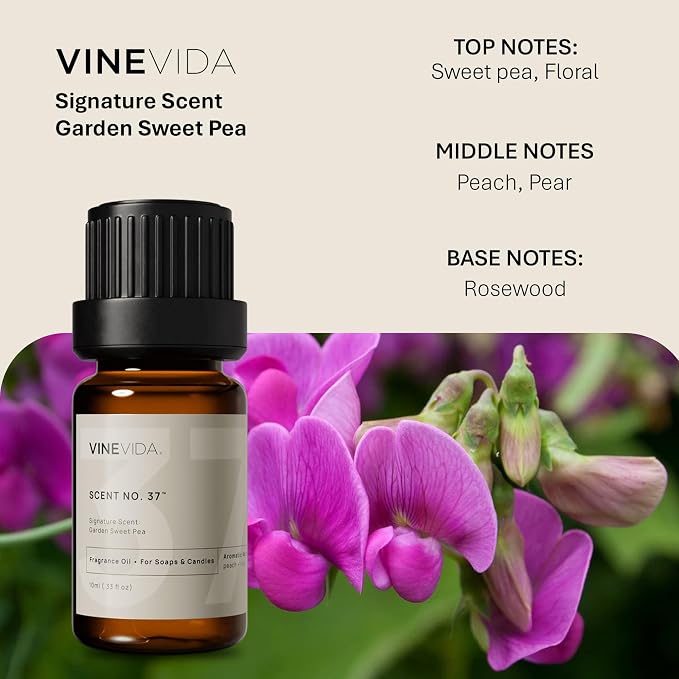VINEVIDA 0.33oz Scent No.37 Fragrance Oil for Candle & Soap Making - Made in USA Natural Candle Scents