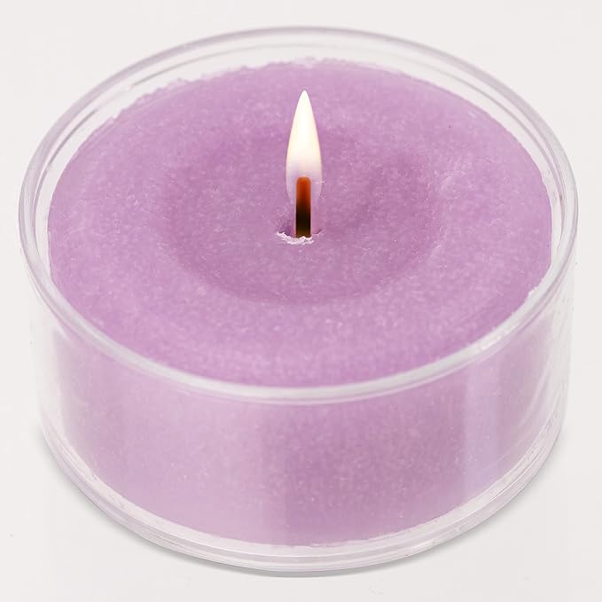 HYOOLA Scented Tealight Candles - Clear Cup - Vanilla Lavender Tealight Candles Scented - 6 Hour Burn Time - 15 Pack - European Made