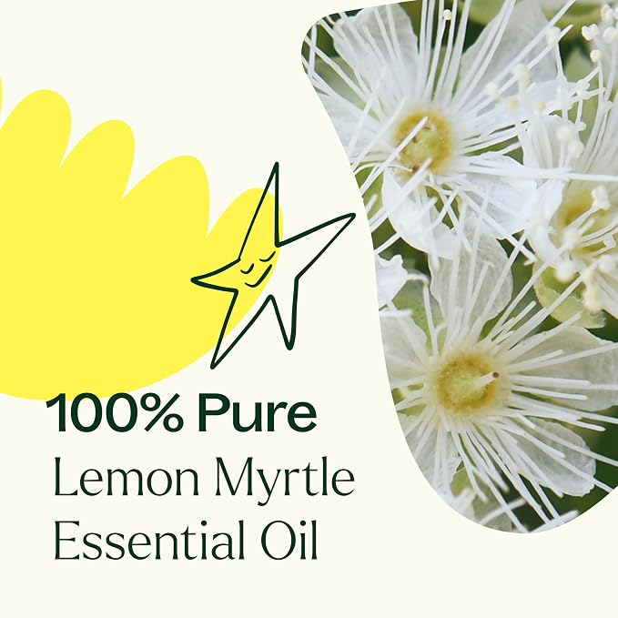 Plant Therapy Lemon Myrtle Essential Oil 10 mL (1/3 oz) 100% Pure, Undiluted, Aromatherapy for Immune Support, Deodorizing, and Mood Boosting