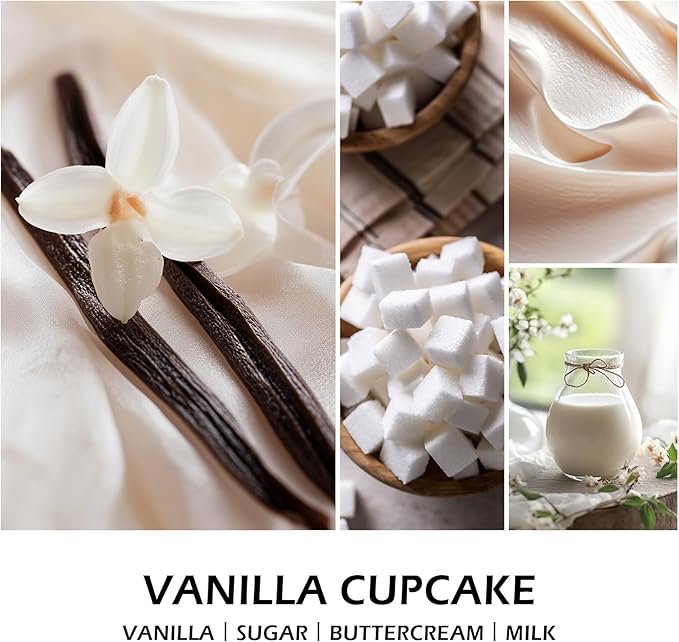 Molensun Vanilla Cupcake Scented Candle, Aromatherapy Jar Candles, 7 oz Long Lasting Candles, Soy Wax Candle Gift for Women