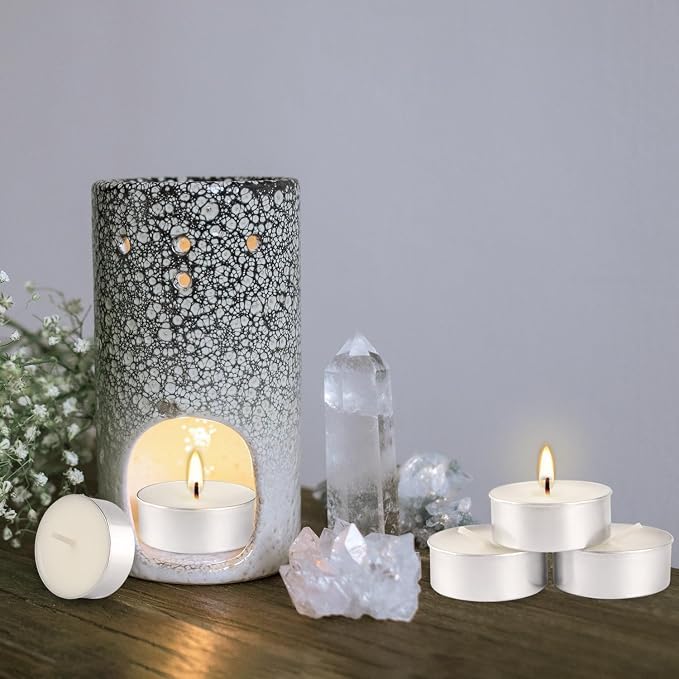 Unscented Tealight Candles, 50 Pack Bulk Tea Lights, 4 Hours Long Burning, Smokeless White Votive Candles for Home Décor, Wedding, Party, Spa, Emergency, Holiday & Everyday Use | Mini Candles Bulk