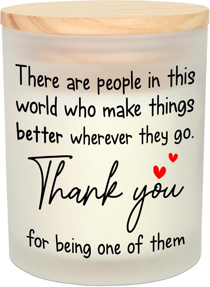 OASSIE Thank You Gifts for Women - Vanilla Lavender Candle 10 oz - Inspirational Teachers Day Birthday Retirement Nurse Week Teacher Appreciation Gifts for Women Friend Coworkers Boss Employees