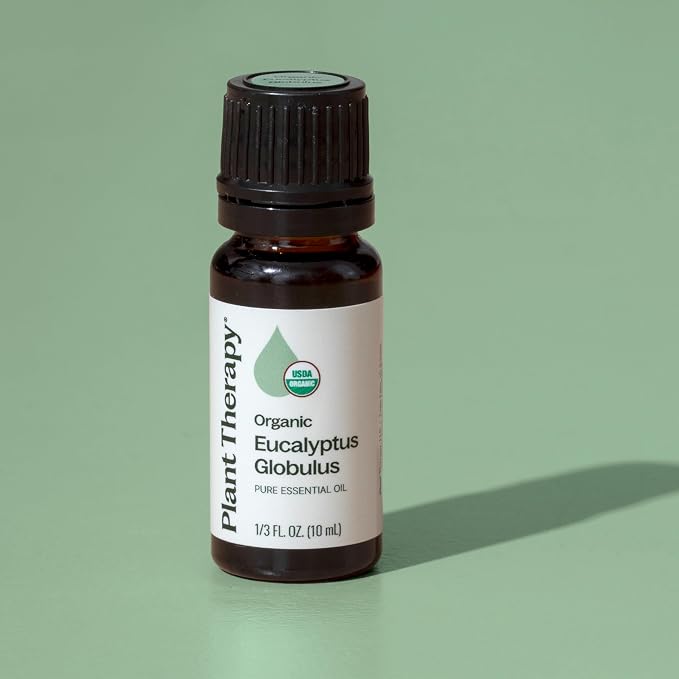 Plant Therapy Organic Eucalyptus Globulus Essential Oil 100% Pure, USDA Certified Organic, Undiluted, Natural Aromatherapy, Therapeutic Grade 10 mL (1/3 oz)