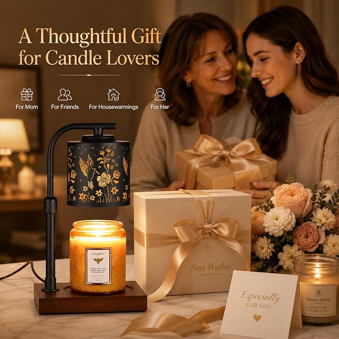 mocosa Candle Warmer Lamp with Adjustable Height Dimmable for New Home Decor Electric Candle Warmer for Jar Candles Birthday Gifts for Women Mom(Hummingbird)