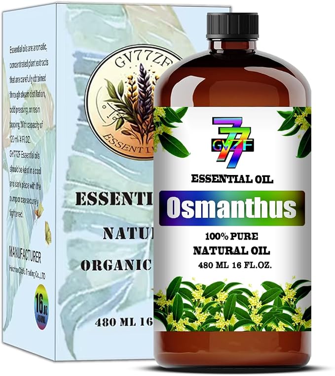 Osmanthus Essential Oil, Osmanthus Oils, for Diffuser, Home, Bedroom, Yoga, Office, Humidifier, DIY Candle Making, Soap, Gift, Essential Oil, GV77ZF Osmanthus Fragrance Oil - 16 fl oz (480 ml)