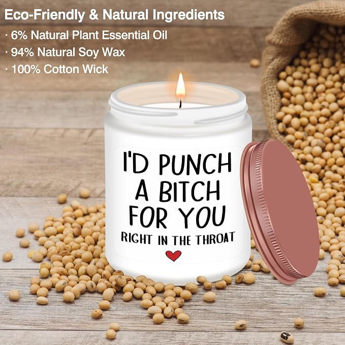 Homsolver Birthday Gifts for Women, Mothers Day, Best Friend Birthday Christmas Gifts for Women, Mom, Friend, Bestie, Sister, BFF, Her, Unique Friendship Lavender Candles Gift Idea