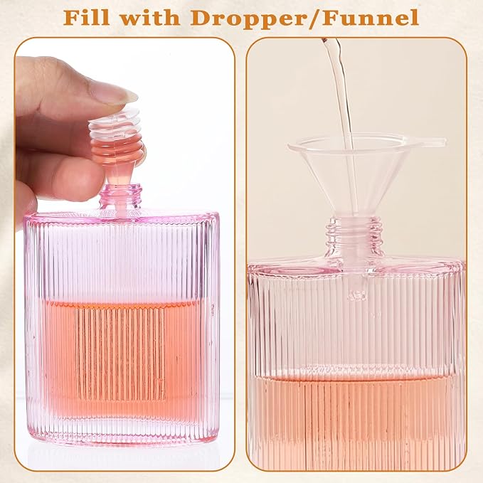 20 Pcs Perfume Decanter Kit, Plastic Perfume Dispenser Transfer Tools, Perfumes Syringe Extractor & Funnel Set, Plastic Fragrance Decant Kit for Travel, Cologne & Essential Oils (Clear)