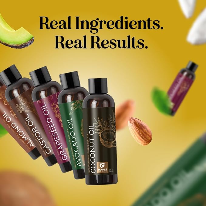 Pure Carrier Oils for Essential Oils - DIY Skin Care Set with Hair Oils Skin Oils for Body Care Moisturizers for Face and Body plus Nail Care - Anti Aging Skin Care DIY Beauty Products Carrier Oil Set