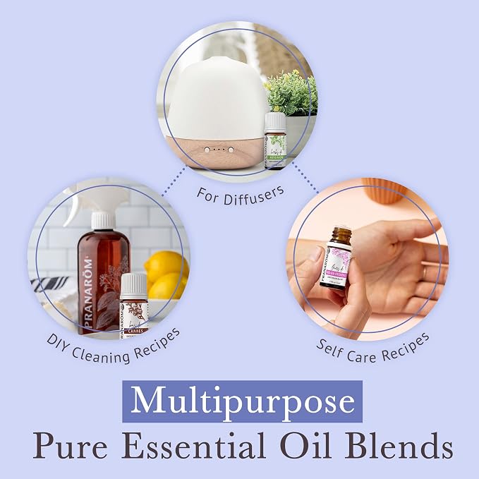 Pranarom - South of France Diffusion Essential Oil Kit (3 - Pack of 5ml) Aix-en-Provence, Cannes, and Avignon - 100% Pure Essential Oil | USDA and ECOCERT Certified Organic