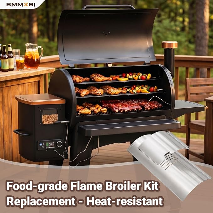 Flame Broiler Kit for Pit Boss 1000 Series Pellet Grills, Flame Broiler Slide Cover Bottom Kit for Pit Boss Austin XL PB1000XL, Rancher XL PB1000R10, Traditions PB1000T1, PB1000T2