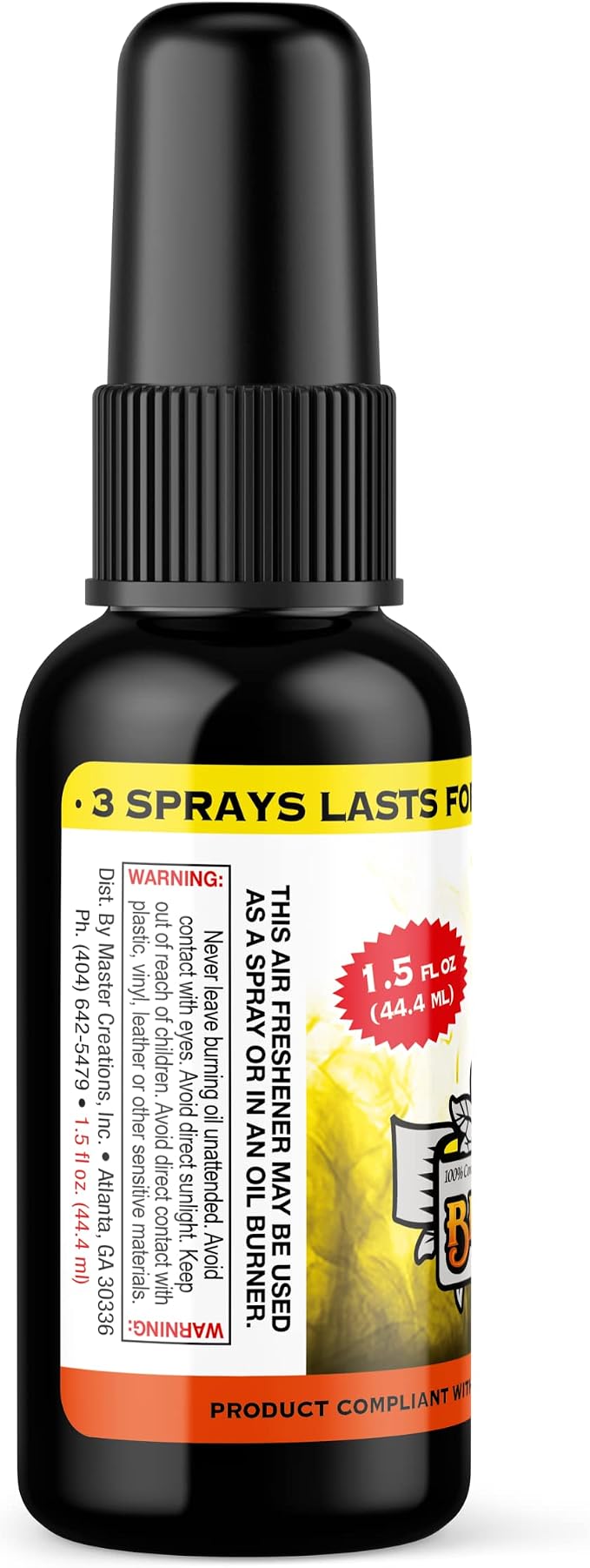 BluntPower (Sunshine, 1 Pack) Concentrated Air Freshener for Room and Car Spray - Oil-Based Diffuser Spray Bottle - Long-Lasting Bathroom Spray, Car Freshener, & Odor Eliminator Spray