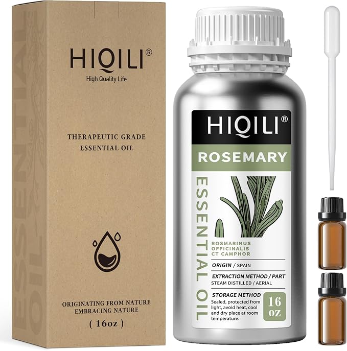 HIQILI Rosemary Oil for Hair Growth, Add to Shampoo & Conditioner - 16 Fl Oz