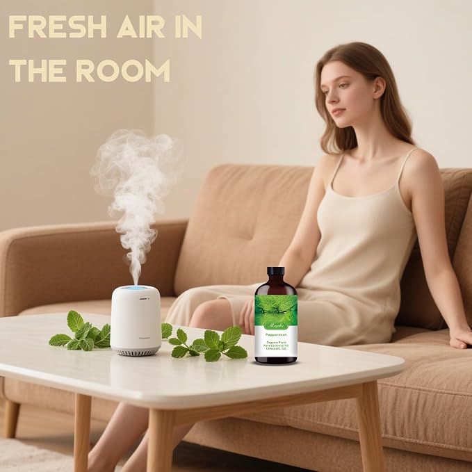 Peppermint Essential Oil – Peppermint Fragrance Oil for Energy Boost, Diffuser, Humidifier, Massage, DIY Candle, Soap, Cleaning, Office, Gift Ready – MLYNKL Peppermint Oils (4.33 fl oz / 130ml)