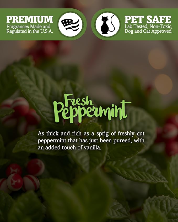 Shortie's Candle Company Fresh Peppermint Premium Wax Melts - 3 Oz., Strong & Long Lasting, Non-Toxic - Made with Essential & Natural Oils - Formula 117