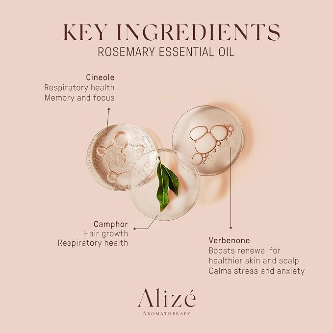 Organic Rosemary Essential Oil, Rosemary Oil for Hair Care, USDA Certified Organic, 100% Natural & Pure Essential Oils for Diffusers for Home, Aromatherapy Oils 10ml-0.33 fl oz
