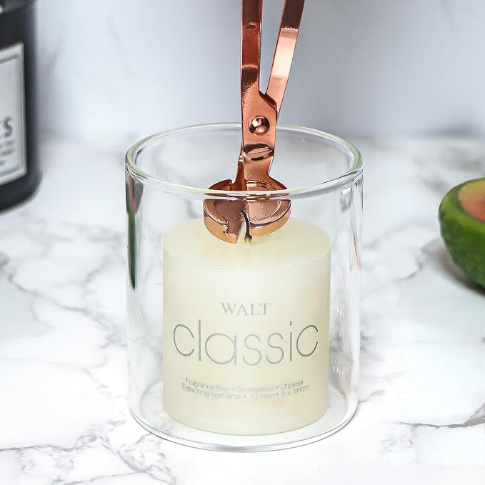 4 in 1 Candle Accessory Set - Wick Cutter, Snuffer, Dipper & Electric Lighter - Gifts for Candle Lovers (Champagne)