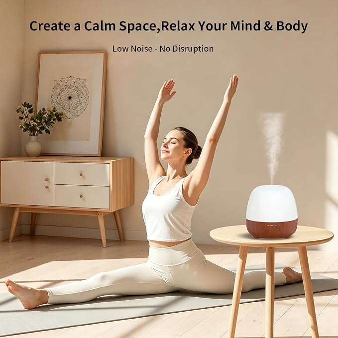 SPLITSKY Cordless Essential Oil Diffuser 150ML, Portable Rechargeable Diffuser with 7-Color LED Light, 2 Mist Modes, Quiet Operation and Auto-Off, 3 Timer Settings, for Home, Office, Outdoor