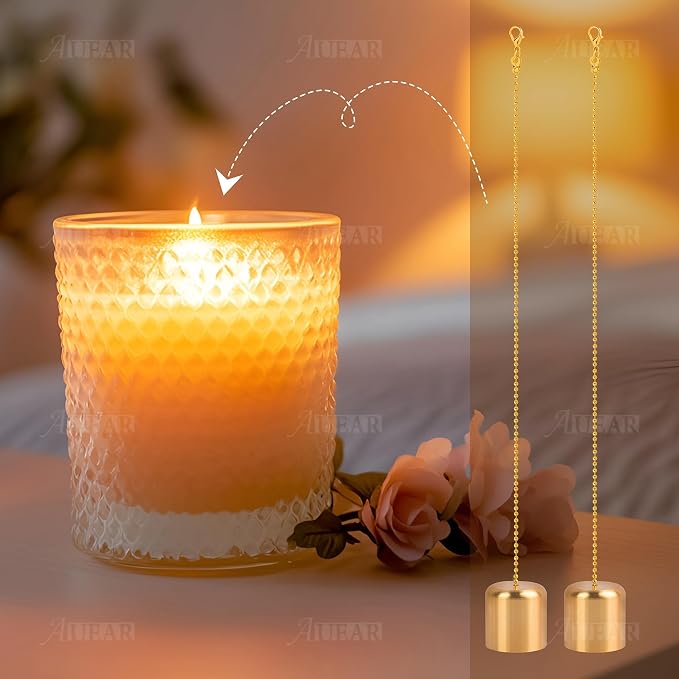 AUEAR, 4 Pack Snuffer Lamp Shade Candle Extinguisher with Chain for Accessories
