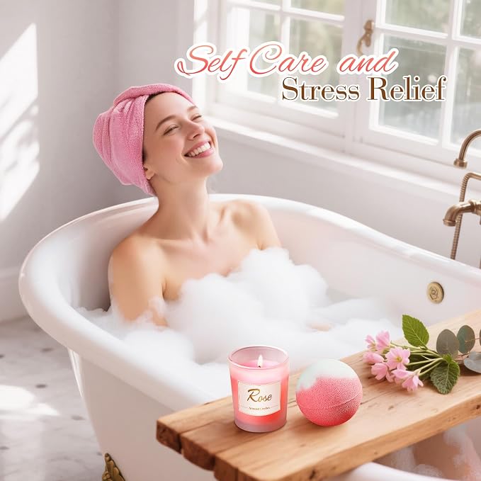 Bestie Gifts for Women: Eletorot Friendship Gift for Best Friend Female, Pink Spa Relaxation Baskets Set, Galentines, Valentines, Mothers Day, Birthday, Christmas, Funny BFF Present