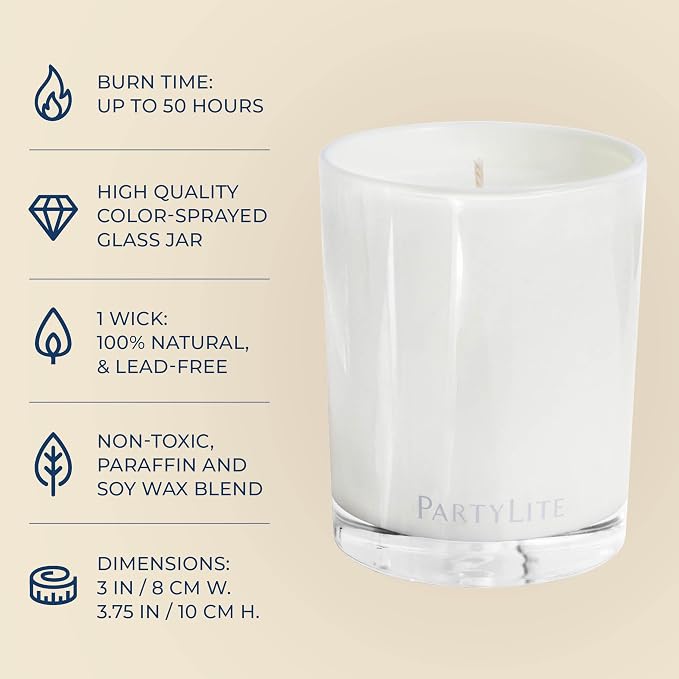 PartyLite Iced Snowberries Escential Jar™ Candle, Scented with Apple, Cranberry, Strawberry, Vanilla & Musk, 7.75oz 1-Wick Reusable Glass Jar, 50-Hour Burn, Aromatherapy Home Fragrance