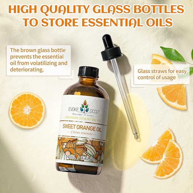 EVOKE OCCU Lemongrass Essential Oil and Sweet Orange Essential Oil - 4 Fl Oz