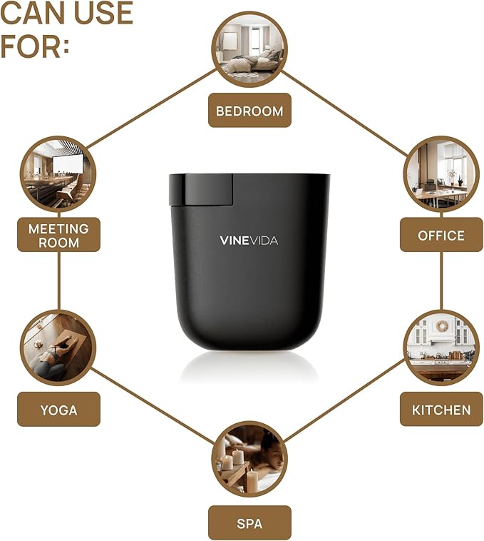 VINEVIDA Prime Plug-in Diffuser for Home & Office | Fragrance Oil Diffuser - Cold Air Diffuser for Essential Oils | Scent Machine (2 Hotel Scents Included)
