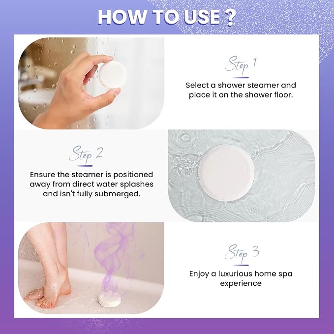BodyRefresh Lavender Shower Steamers Aromatherapy 8 Pack - Birthday Gifts for Women, Mothers Day Gifts for Mom Wife from Daughter, Shower Bombs for Home Spa Relaxation Self Care