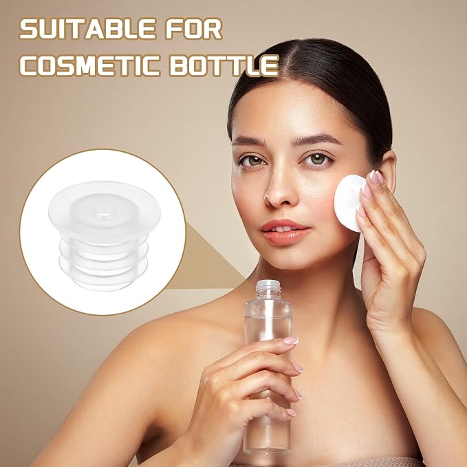 PATIKIL Bottle Adapter 0.39"/10mm Press in Plugs Clear 25Pcs, 0.12" Hole | for Oral Dispenser Liquid Oil Plastic Glass Bottles Stopper
