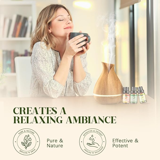 Essential Oils Set, Aromatherapy Essential Oil Kit for Diffuser, Humidifier, Massage, Skin Care (32 x 5ml) - Eucalyptus, Lavender, Tea Tree, Peppermint, Lemongrass, Frankincense, Cinnamon, Sandalwood