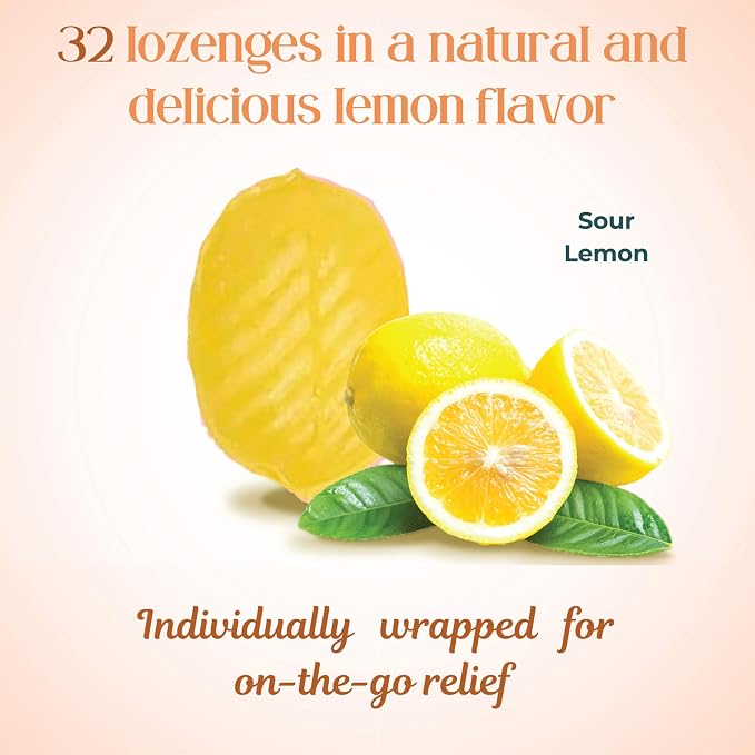 Three Lollies Preggie Drops Pregnancy Nausea Relief Drops with Essential Oils, Morning Sickness and Queasy Stomach Support for Pregnant Women, Sour Lemon, 32 Count