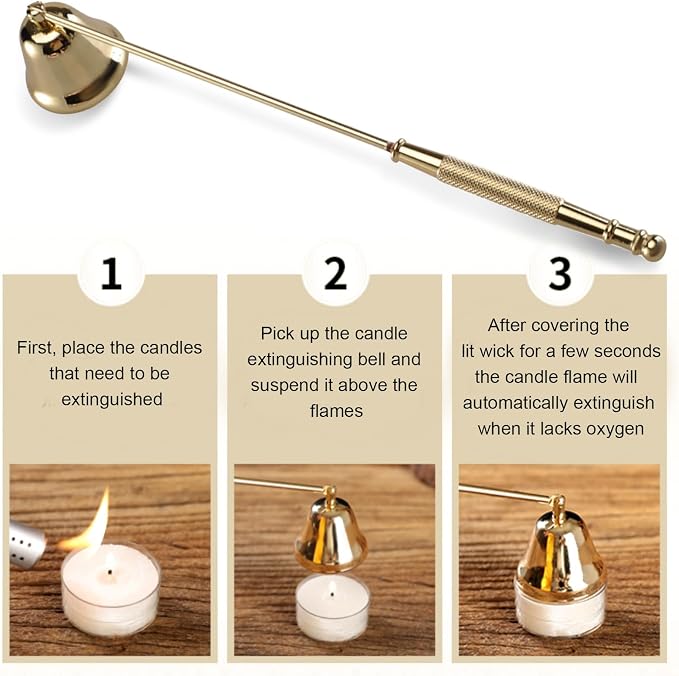 Candle Snuffer, Unique Candle Extinguisher Snuffer, Decorative Candle Extinguisher Metal Candle Tool