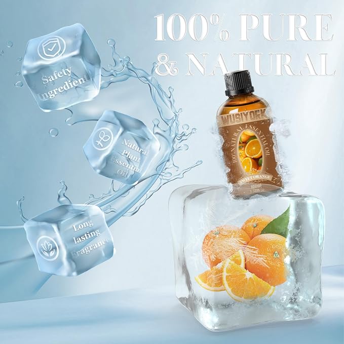 Sweet Orange Essential Oil 100ML - 100% Pure and Natural Therapeutic Grade Oils for Aromatherapy Diffuser - 3.4 Fl Oz/Sweet Orange