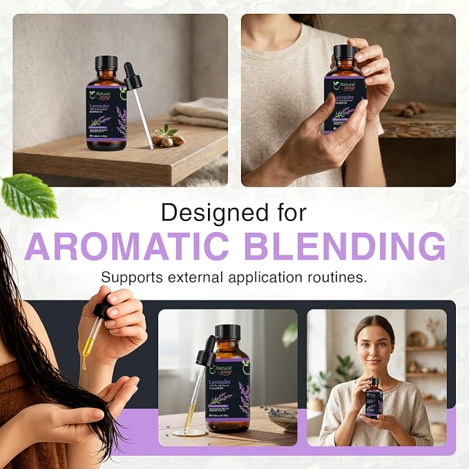 Lavender Essential Oil - Pure Aromatherapy Oil for Diffusers, Hair Growth, Skin, Scalp Care, Massage | Refreshing Hair Oil for Women & Men | Natural Essential Oil for Diffuser | 4 Fl Oz (120 mL)