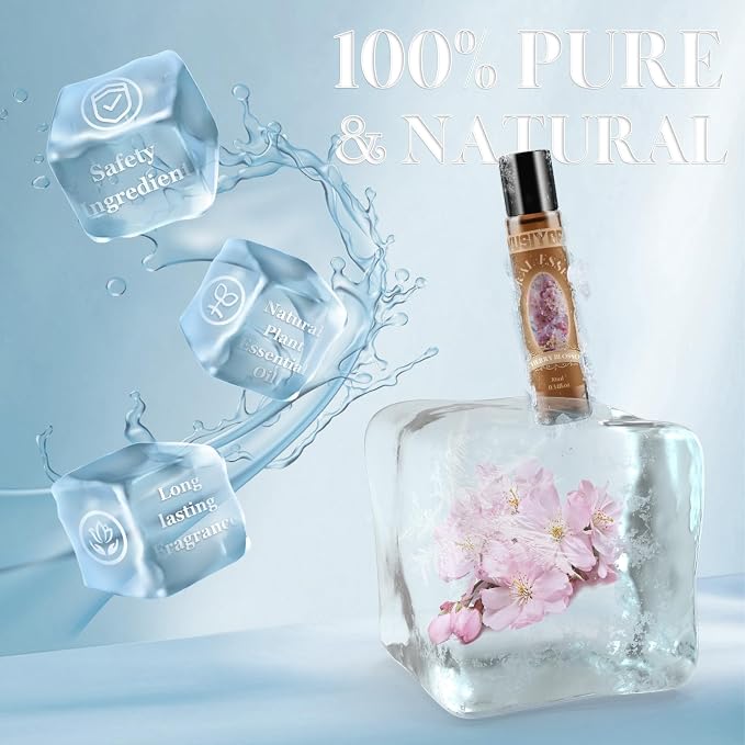 Cherry Blossom Essential Oil 10ML - 100% Pure and Natural Therapeutic Grade Oils for Aromatherapy Diffuser - 0.34 Fl Oz/Cherry Blossom
