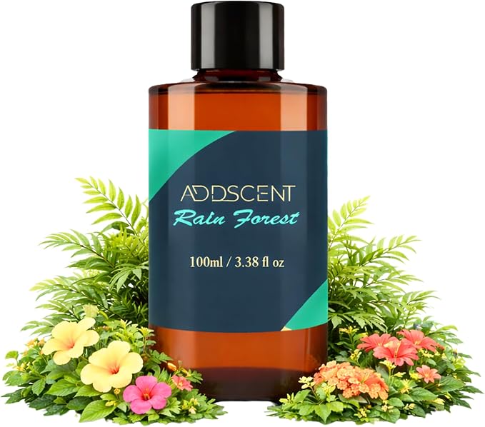 Rain Forest Fragrance Oil 100ml for Diffuser, Nature-Inspired Fresh Aroma for Bedroom Living Office Spa, Layered Citrus, Floral, and Woody Notes for Light, Airy, and Uplifting Ambience