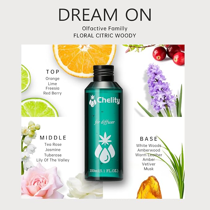 Hotel Collection Diffuser Oil, Home Luxury Scents, Dream On 5.1Fl Oz for Waterless Diffuser & Home Scenting Essential Oil for Ultrasonic and Crafting，Aromatherapy Bigger Bottle & Longer Lasting