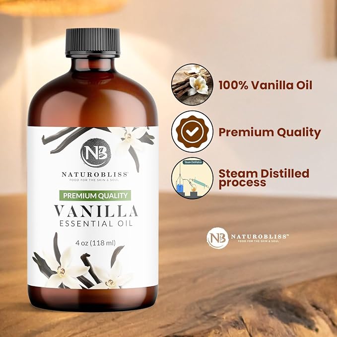 NaturoBliss Vanilla Essential Oil (4oz) Premium Quality