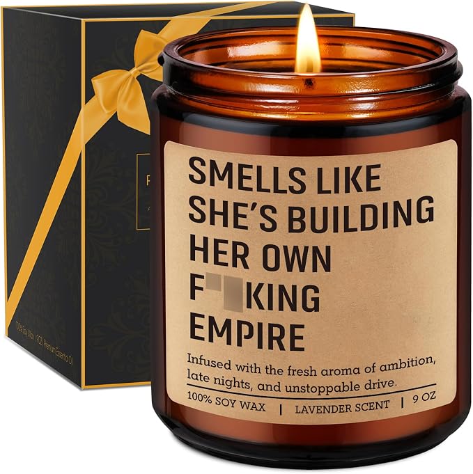 Miracu Candle, New Business Owner Gifts for Women, Boss Lady Gifts for Entrepreneur Female, Grand Opening Ideas - Funny Birthday, Appreciation, Office Decor for Small Business Future CEO, Woman, Girl