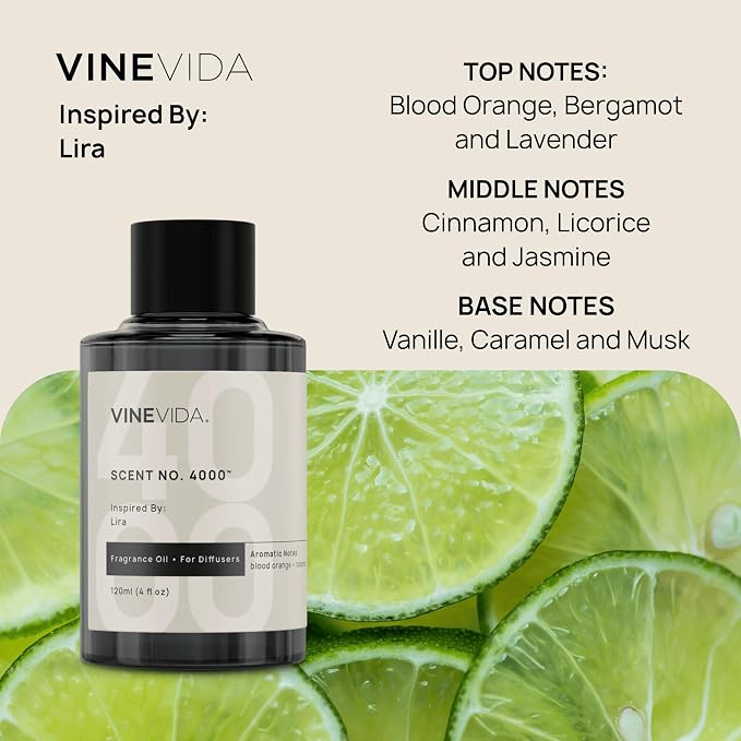 VINEVIDA [4 Oz] Inspired by: Lira; Diffuser Oil Refill | Premium Scent Diffuser Oil for Home | Non-Toxic Fragrance