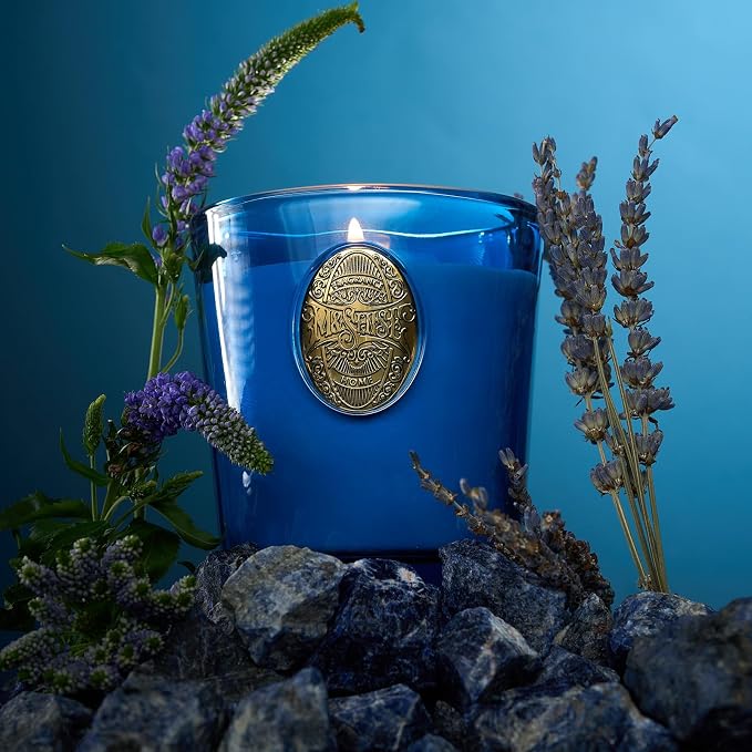 M&SENSE Natural Strong Summer Soy Candle | Peace & Blue | 9.2 oz, 50H Burn Time | Luxury Scented Candle for Relaxation, Gifting, SPA