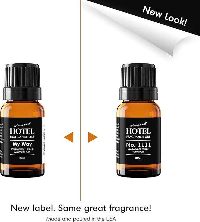 AirScent My Way Diffuser Oil No. 1111 Inspired by the 1 Hotel - 10 mL | Sandalwood Suede Soft Woods - Hotel Fragrance Oil for Ultrasonic and Waterless Diffusers and Crafting - 0.34 fl oz Bottle