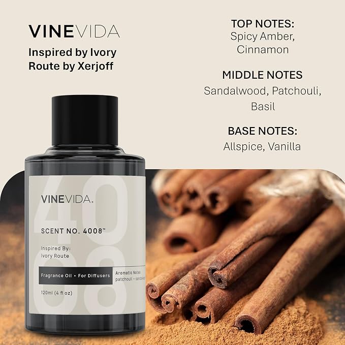 VINEVIDA [4 Oz] Inspired by: Ivory Route; Diffuser Oil Refill | Premium Scent Diffuser Oil for Home | Non-Toxic Fragrance