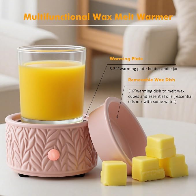 EQUSUPRO Wax Melt Warmer for Scented Wax Melts- Electric 4 in-1 Ceramic Candle Wax Warmer Burner Fragrance Wax Melter for Home Office Bedroom Living Room Decor & Gifts for Women